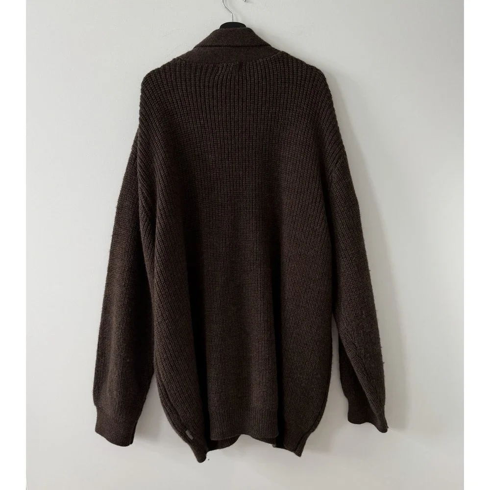 Woolrich Cardigan Mens Big Tall 2XLT Brown Wool Grandpa Sweater Button Up